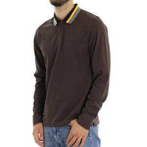 POLO CON CONTRASTI MARRONE